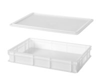 Pizzateig-Box 600x400, AmerBox, Profi Line, Weiß, 600x400x(H)100mm, Rechteckig
