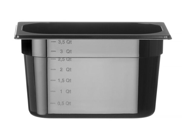 GN 1/4 Behälter COOL, HENDI, COOL, GN 1/4, 3,8L, Schwarz, 265x163x(H)150mm