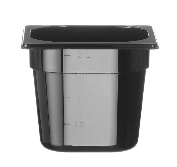 GN 1/6 Behälter COOL, HENDI, COOL, GN 1/6, 2,3L, Schwarz, 176x162x(H)150mm