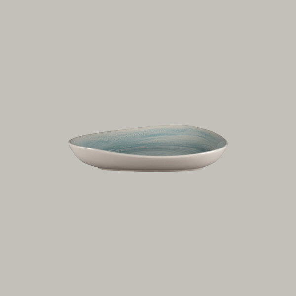 RAK Organic Tiefer Teller L 23.8 cm / W 19.6 cm / Ht. 4.4 cm / Cont. 63 cl, Spot Sapphire Blue