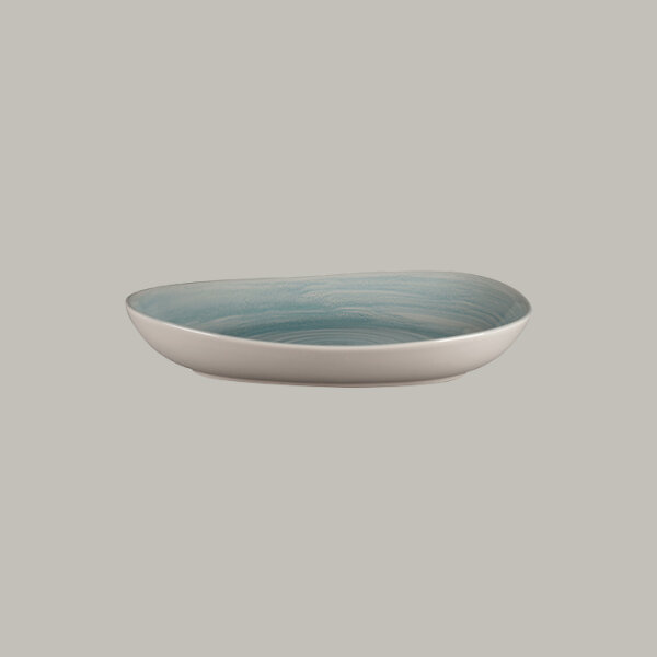 RAK Organic Tiefer Teller L 27.8 cm / W 22.7 cm / Ht. 5 cm / Cont. 98 cl, Spot Sapphire Blue