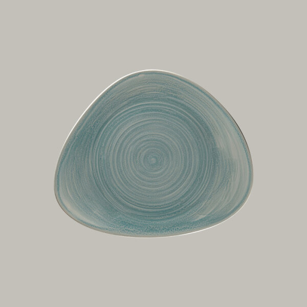 RAK Organic Flacher Teller L 31.4 cm / W 26.6 cm / Ht. 1.9 cm, Spot Sapphire Blue