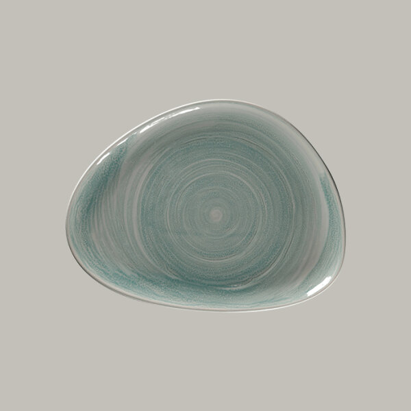 RAK Organic Flacher Teller L 32.6 cm / W 25 cm / Ht. 2.4 cm, Spot Sapphire Blue