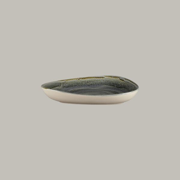 RAK Organic Tiefer Teller L 23.8 cm / W 19.6 cm / Ht. 4.4 cm / Cont. 63 cl, Spot Peridot Green