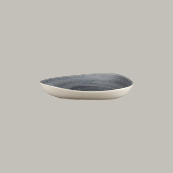 RAK Organic Tiefer Teller L 23.8 cm / W 19.6 cm / Ht. 4.4 cm / Cont. 63 cl, Spot Jade Blue