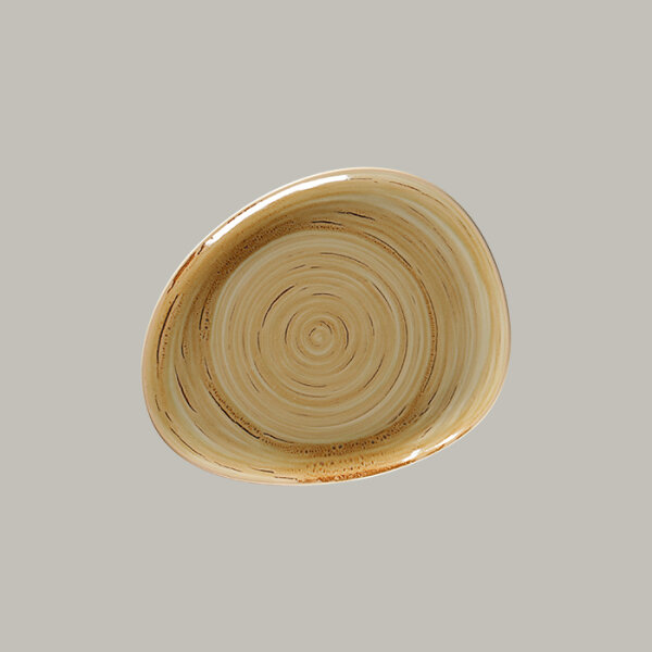 RAK Organic Flacher Teller L 27.9 cm / W 22.4 cm / Ht. 2.1 cm, Spot Garnet Beige