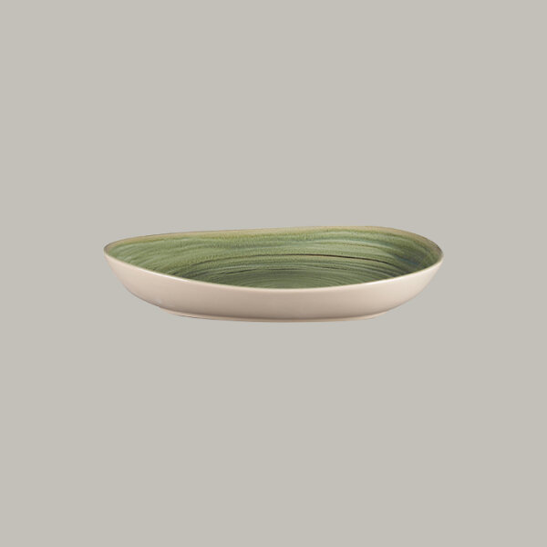 RAK Organic Tiefer Teller L 27.8 cm / W 22.7 cm / Ht. 5 cm / Cont. 98 cl, Spot Emerald Green