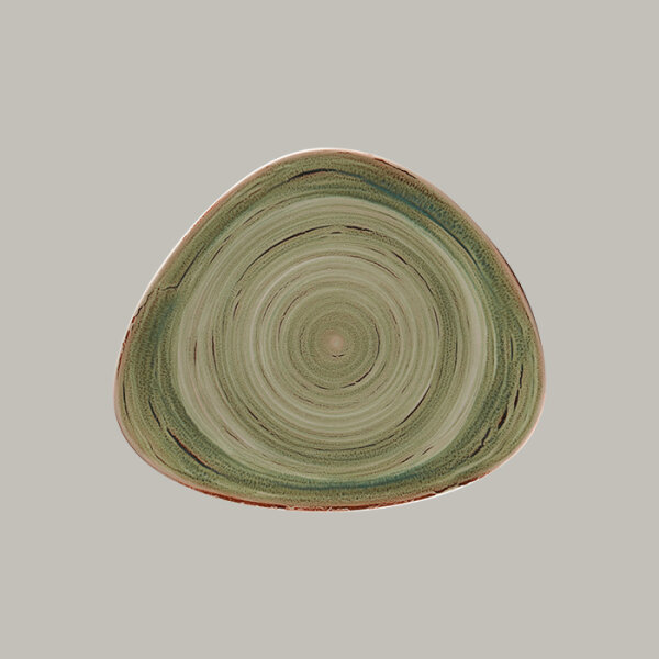 RAK Organic Flacher Teller L 31.4 cm / W 26.6 cm / Ht. 1.9 cm, Spot Emerald Green