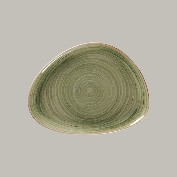RAK Organic Flacher Teller L 32.6 cm / W 25 cm / Ht. 2.4 cm, Spot Emerald Green
