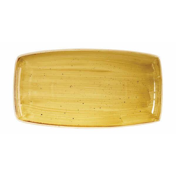 Churchill Stonecast Platte rechteckig 34,5 x 18,5 cm, Mustard