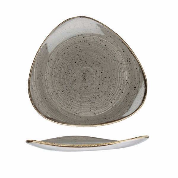 Churchill Stonecast Teller Triangle 26,5 cm, Grey