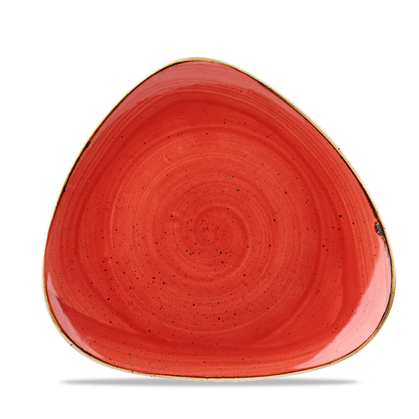 Churchill Stonecast Teller Triangle 19,2 cm, Berry Red