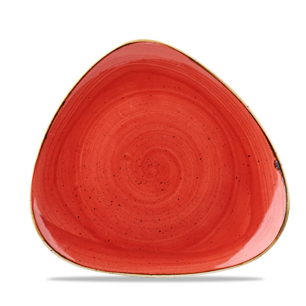 Churchill Stonecast Teller Triangle 22,9 cm, Berry Red