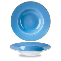 Churchill Stonecast Teller Tief Nouveau Fahne 28 cm, Cornflower Blue