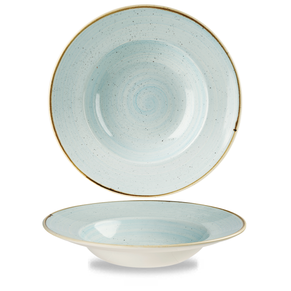 Churchill Stonecast Teller Tief Nouveau Fahne 28 cm, Duck Egg