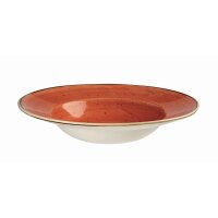 Churchill Stonecast Teller Tief Nouveau Fahne 28 cm, Orange