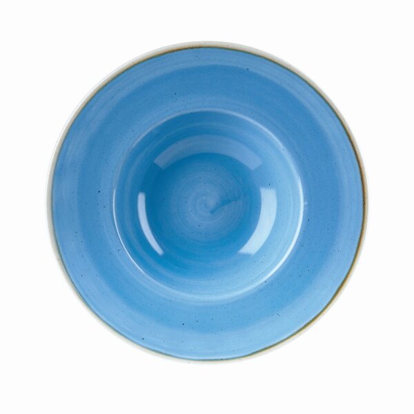 Churchill Stonecast Teller Tief Nouveau Fahne 23,88 cm, Cornflower Blue