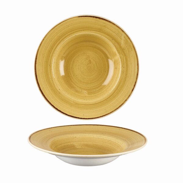 Churchill Stonecast Teller Tief Nouveau Fahne 23,88 cm, Mustard