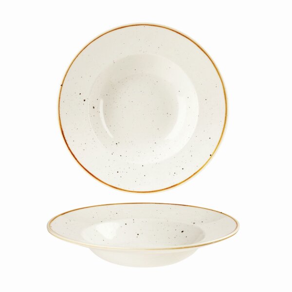 Churchill Stonecast Teller Tief Nouveau Fahne 23,88 cm, Barley White