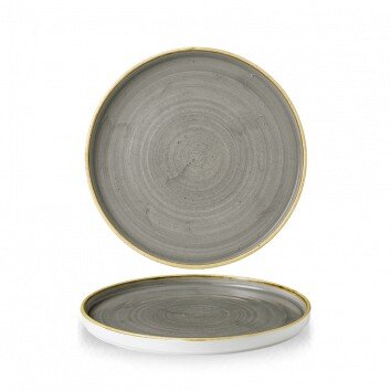 Churchill Stonecast Teller mit erhötem Rand 21 cm, Grey