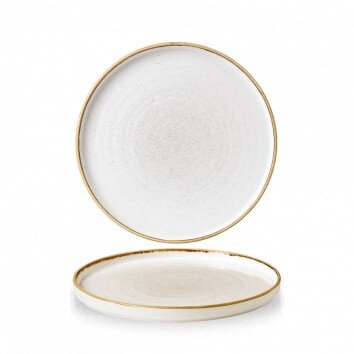 Churchill Stonecast Teller mit erhötem Rand 21 cm, Barley White