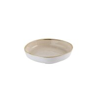 Churchill Stonecast Schale Organic mit erhöhtem Rand 23 cm, Nutmeg Cream
